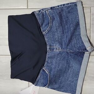 Isabel by Ingrid & Isabel Maternity Mini Short Black and Gray Size 14